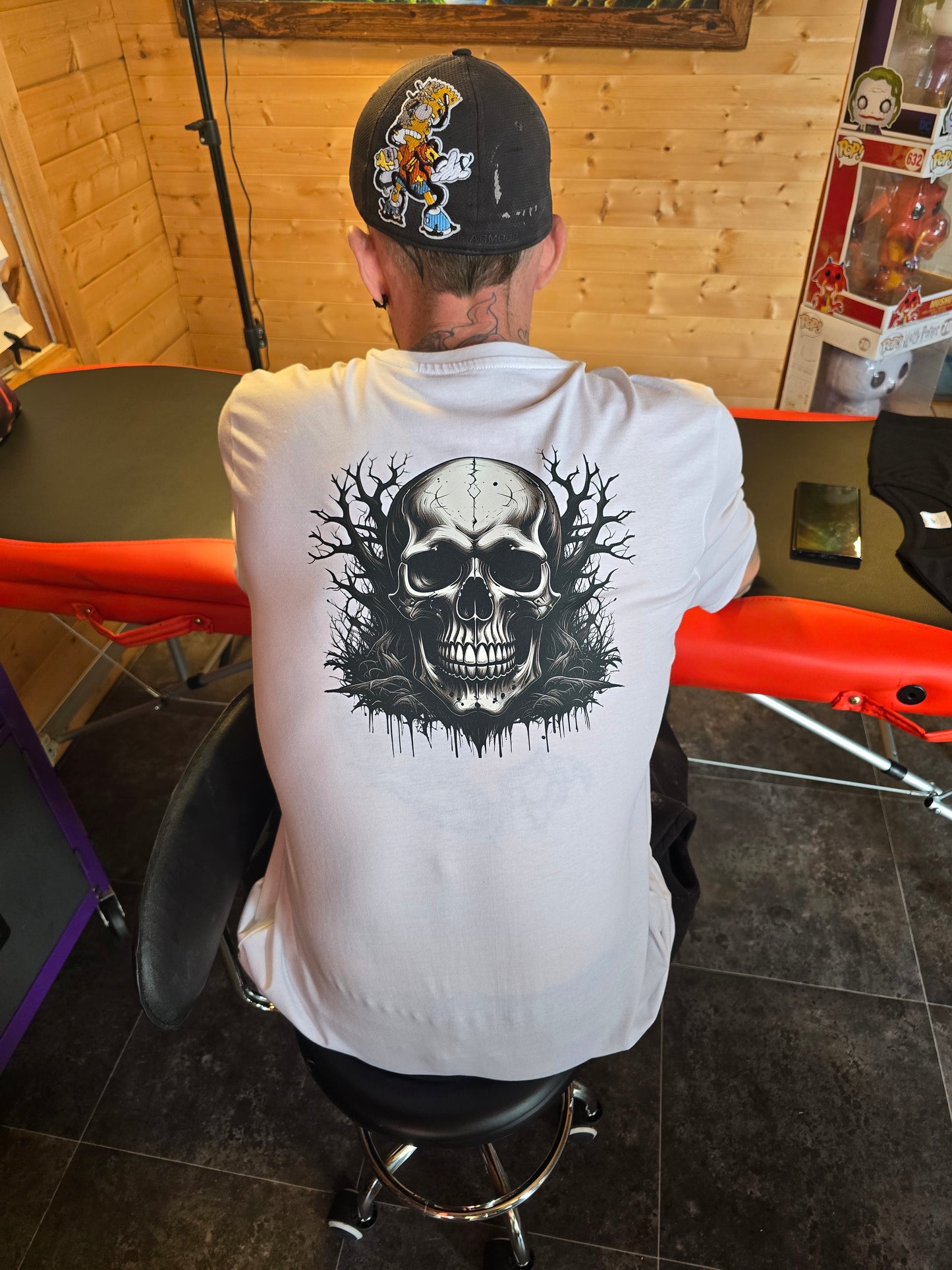 Black and White Skull Tee