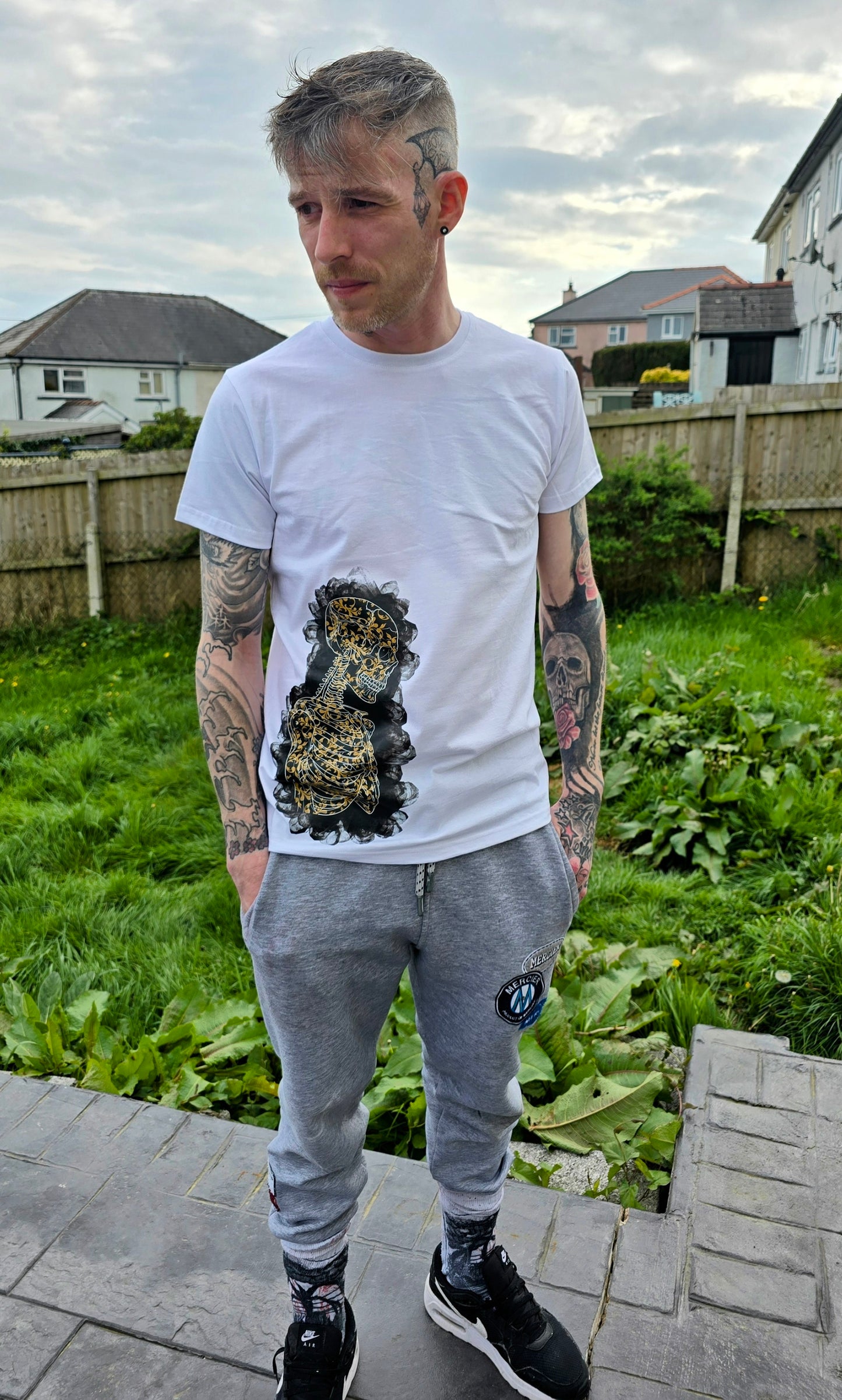 White Skull Tee - Tatt Skellington