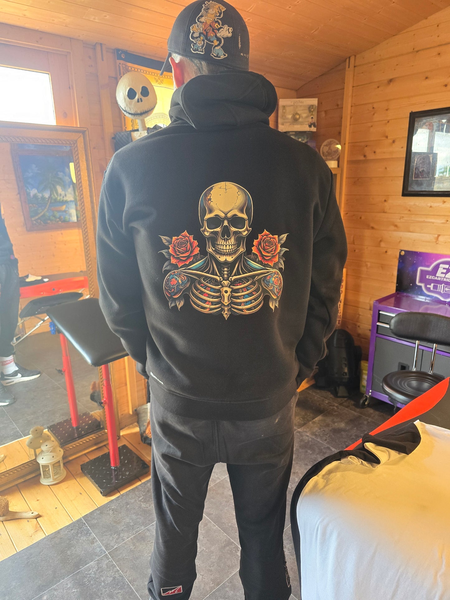 Skull and Flowers Hoodie
