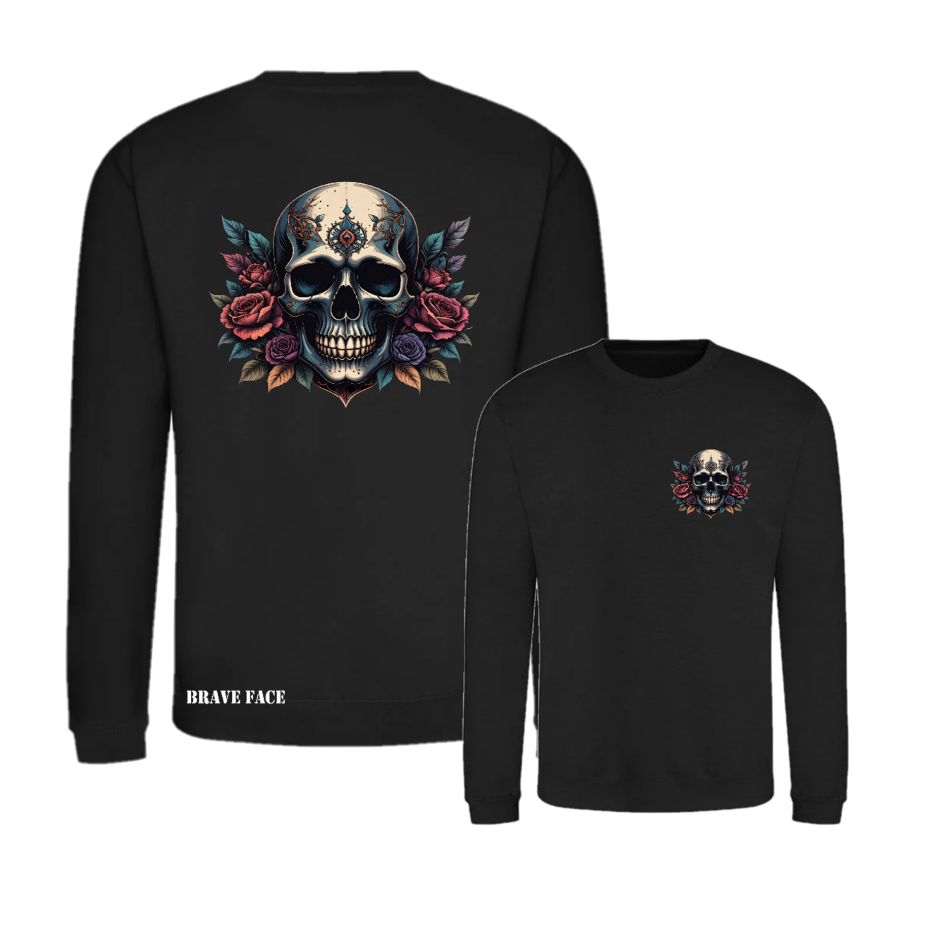 Skull And Flowers 2 Sweatshirt